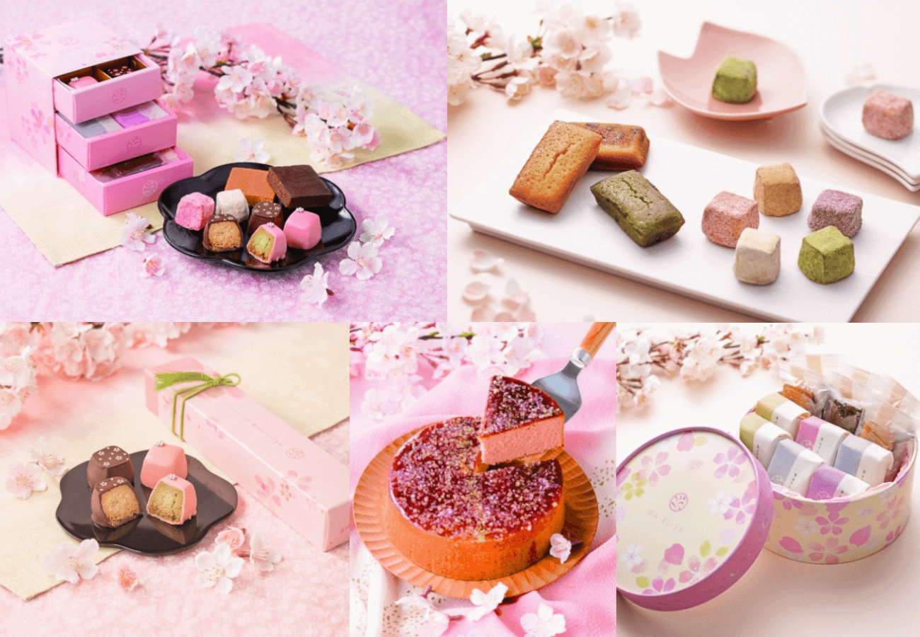 春の期間限定 ピンクと桜柄がかわいいwa Bi Saの新作手土産4種が登場 お土産メディアomii オミィ